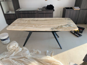 plateau en marbre pied artmeta