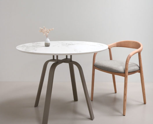 Table ronde en céramique Landemer 100 cm Dekton Aura ARTMETA