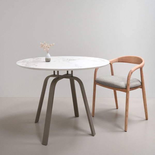 Table ronde en céramique Landemer 100 cm Dekton Aura ARTMETA