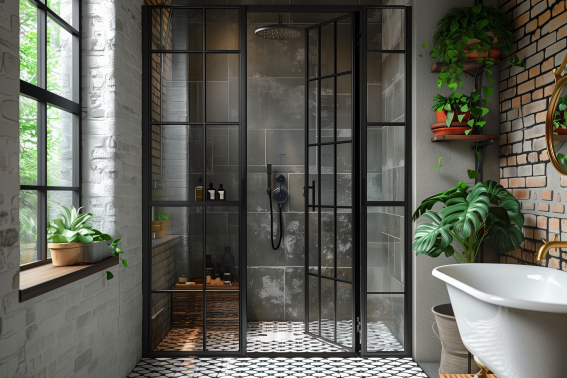 paroi de douche verrière