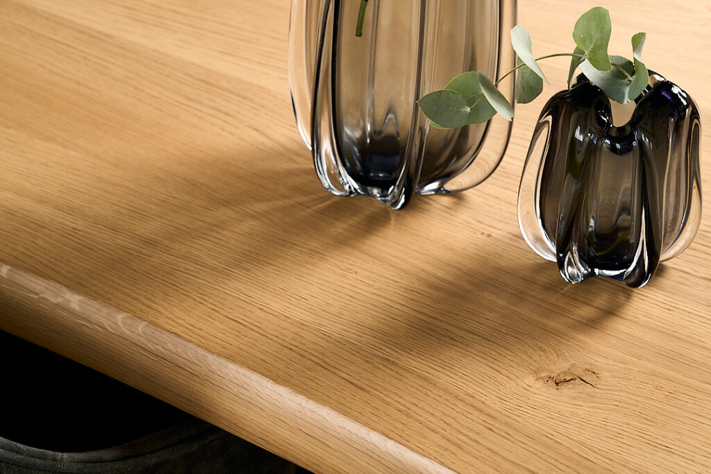 Table Mikado bois massif et acier fabrication artisanale française ARTMETA