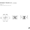 Guide des dimensions / Table à manger pour 6 personnes / Table Mikado ARTMETA