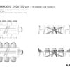 Guide des dimensions / Table à manger pour 8 à 10 personnes / Table Mikado ARTMETA