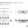 Guide des dimensions / Table à manger pour 10 à 12 personnes / Table Mikado ARTMETA