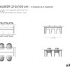 Guide des dimensions / Table à manger pour 6 personnes / Table Aubier ARTMETA