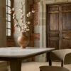 Table céramique Dekton modèle Comtesse / Dimensions : 200x100xH75 cm / Plateau : Entzo Pieds : Bronze / Fabrication ARTMETA