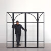Double porte verrière avec arrondis N°112 / Fabrication en acier sur mesure