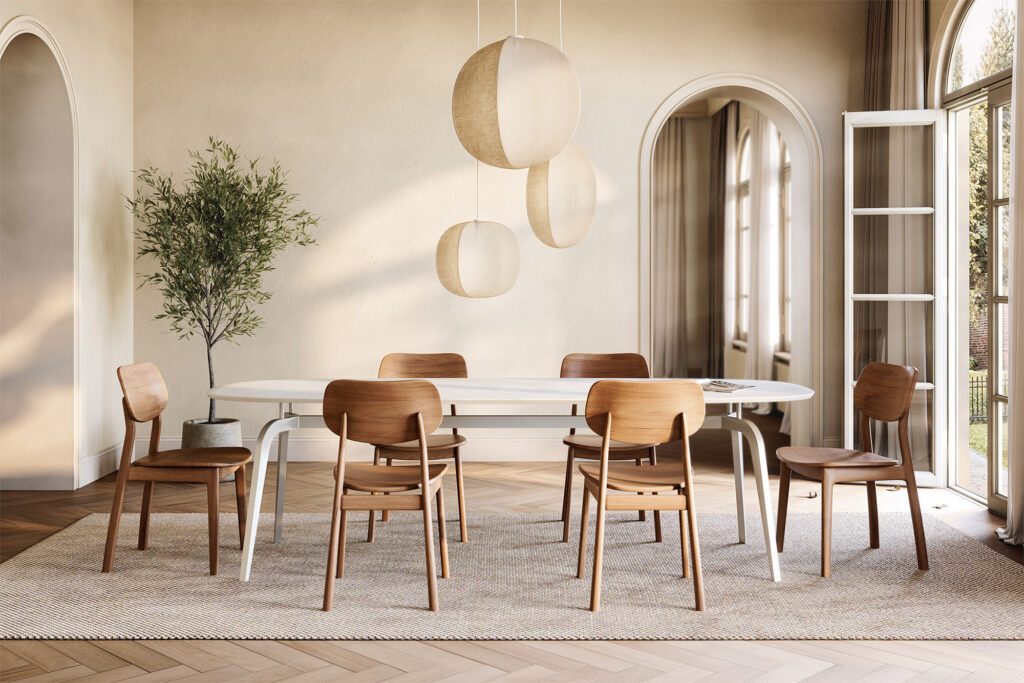Table à manger céramique DEKTON Nacre