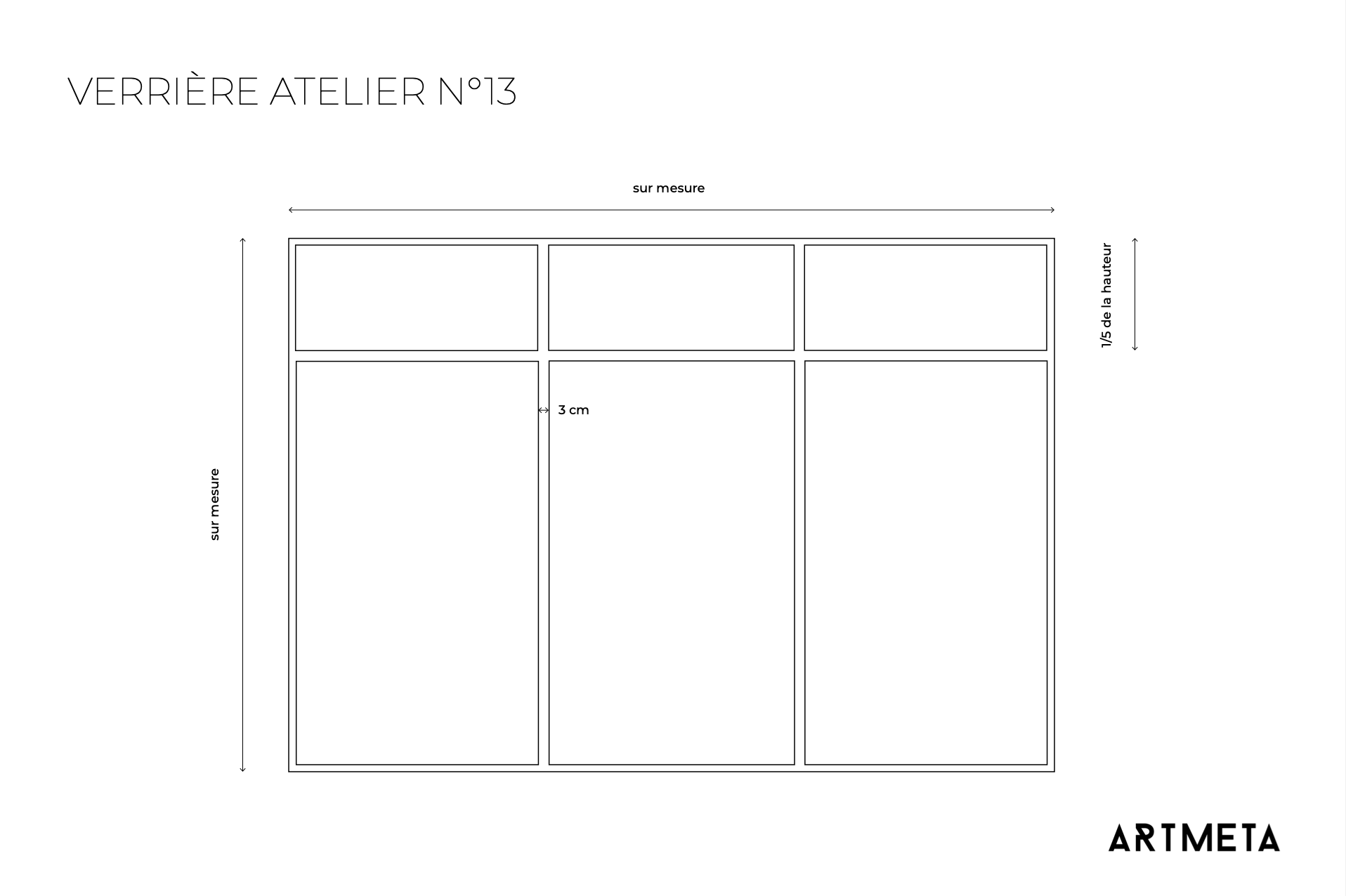 Verrière atelier N°13 en acier sur mesure
