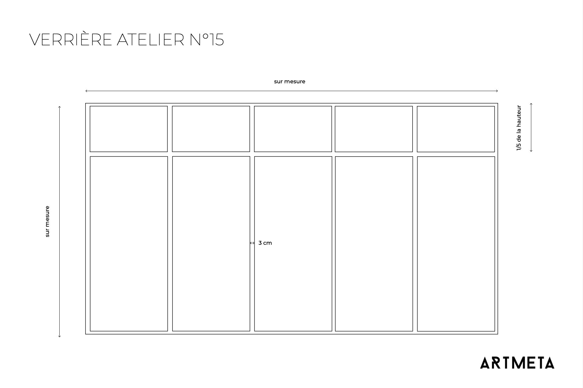 Verrière atelier N°15 en acier sur mesure