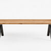 Table Aubier avec plateau épais en chêne massif