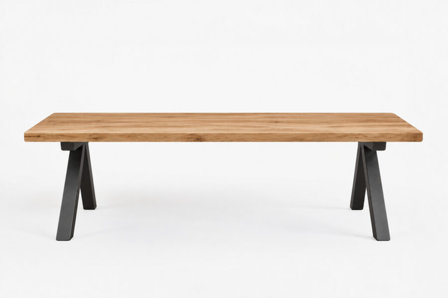 Table Aubier avec plateau épais en chêne massif