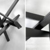Pied de table Mikado en acier