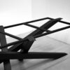 Pied de table Mikado en acier pour plateau en céramique