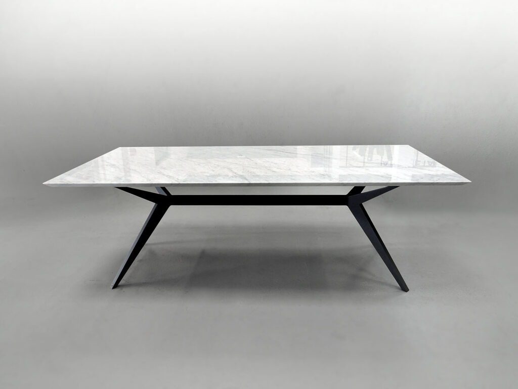 Table Papillon avec plateau en marbre blanc de carrare