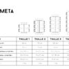 Dimensions des pieds de table en acier Aubier