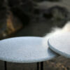 Duo de tables basses coquillage en terrazzo marin / Fabrication française