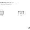 Guide des dimensions / Table à manger pour 4 personnes / Table en métal et bois modèle Comtesse / Fabrication française ARTMETA