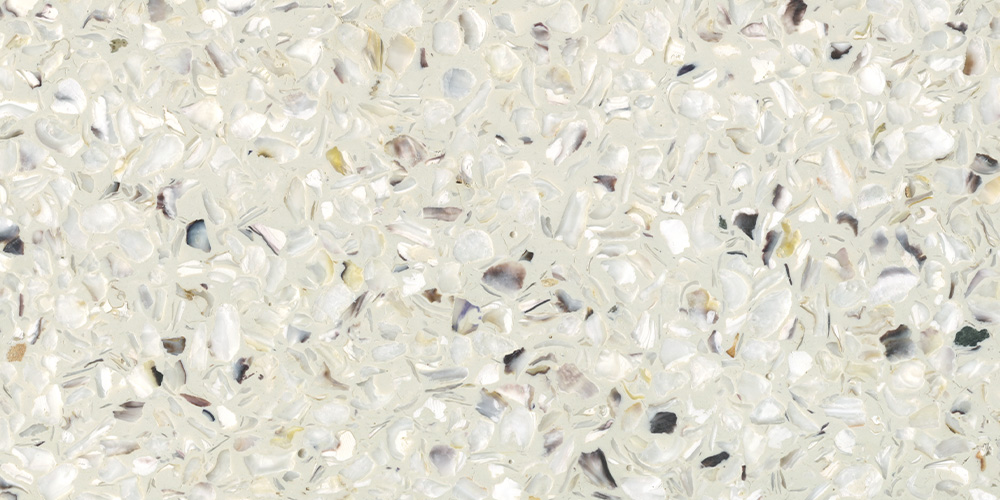 Terrazzo marin huîtres fabriqué en Bretagne