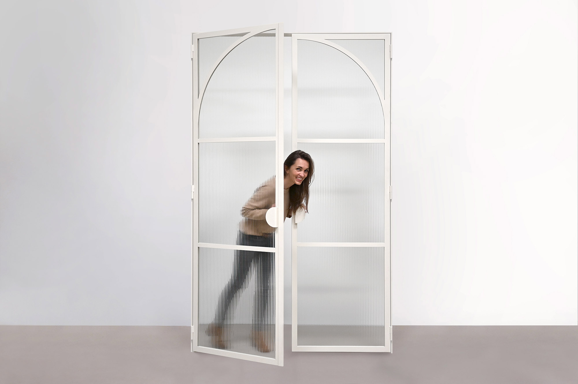 Double porte verrière N°82 en acier et sur mesure / Fabrication artisanale française ARTMETA