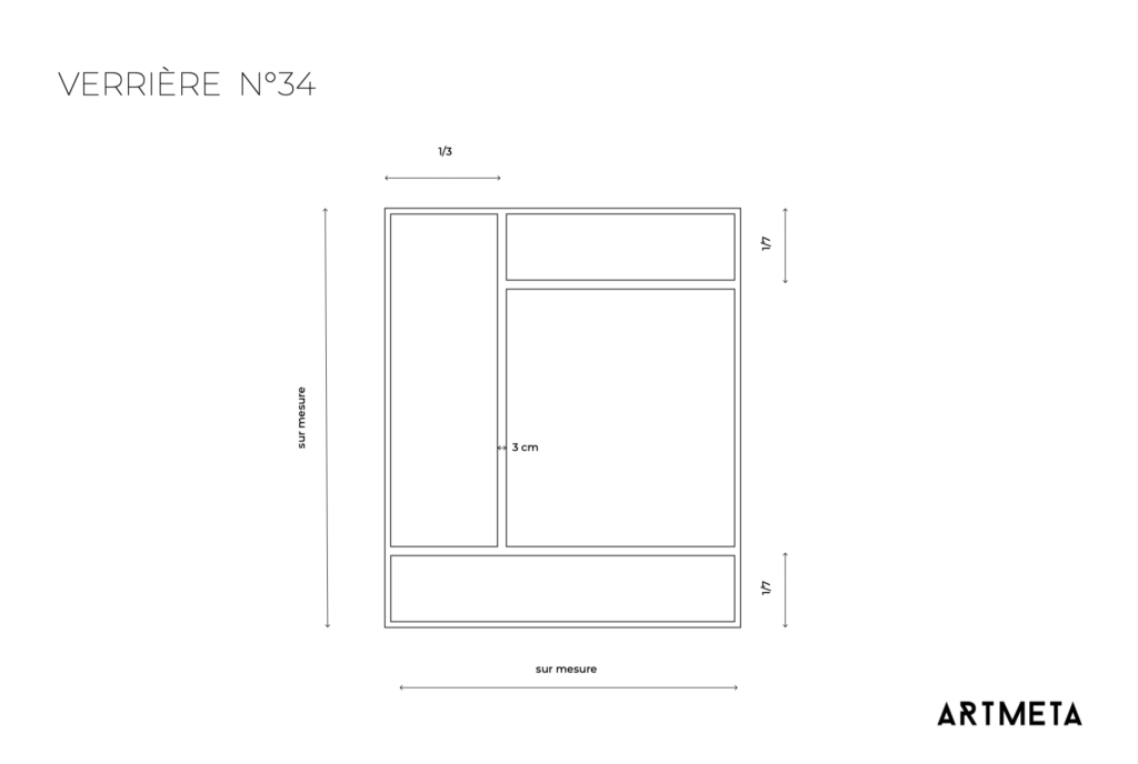 Plan Verrière style Mondrian N°34