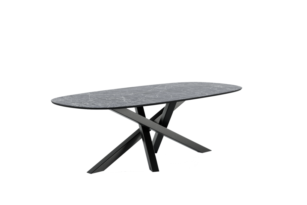 table à manger Mikado céramique DEKTON noir
