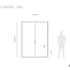 Double porte en acier sur mesure 4 verres N 83
