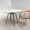 Table ronde en céramique DEKTON aura diamètre 100 cm pour 4 personnes