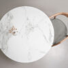 Table ronde en céramique DEKTON aura diamètre 100 cm pour 4 personnes