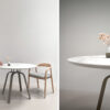 Table ronde en céramique DEKTON aura diamètre 100 cm pour 4 personnes