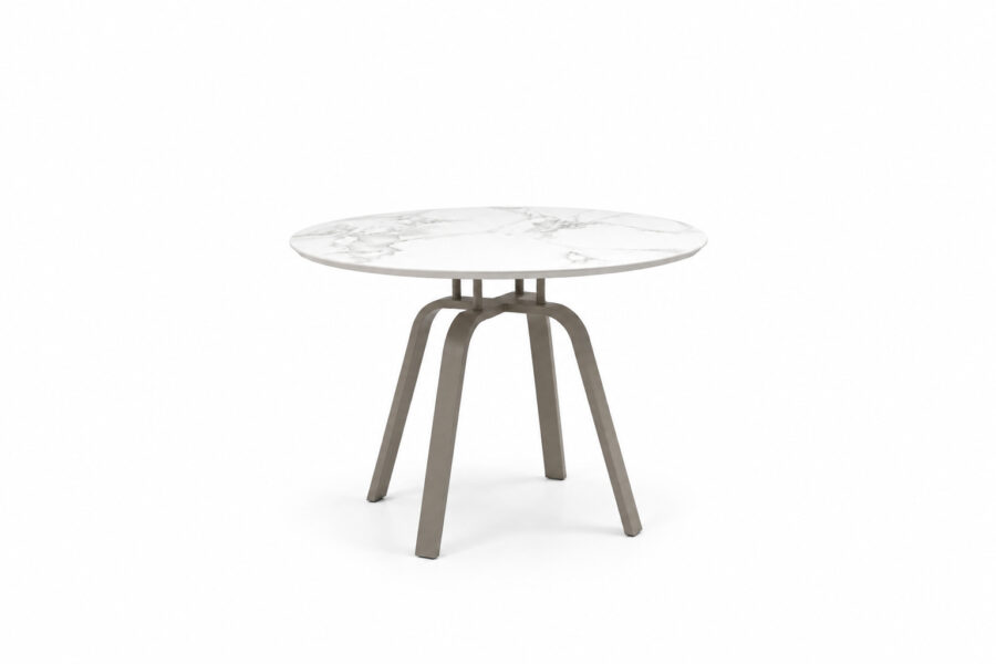 Table ronde en céramique DEKTON aura diamètre 100 cm pour 4 personnes