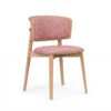 Chaise bois et tissu chiné