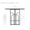 Double porte coulissante acier verre avec courbes 125
