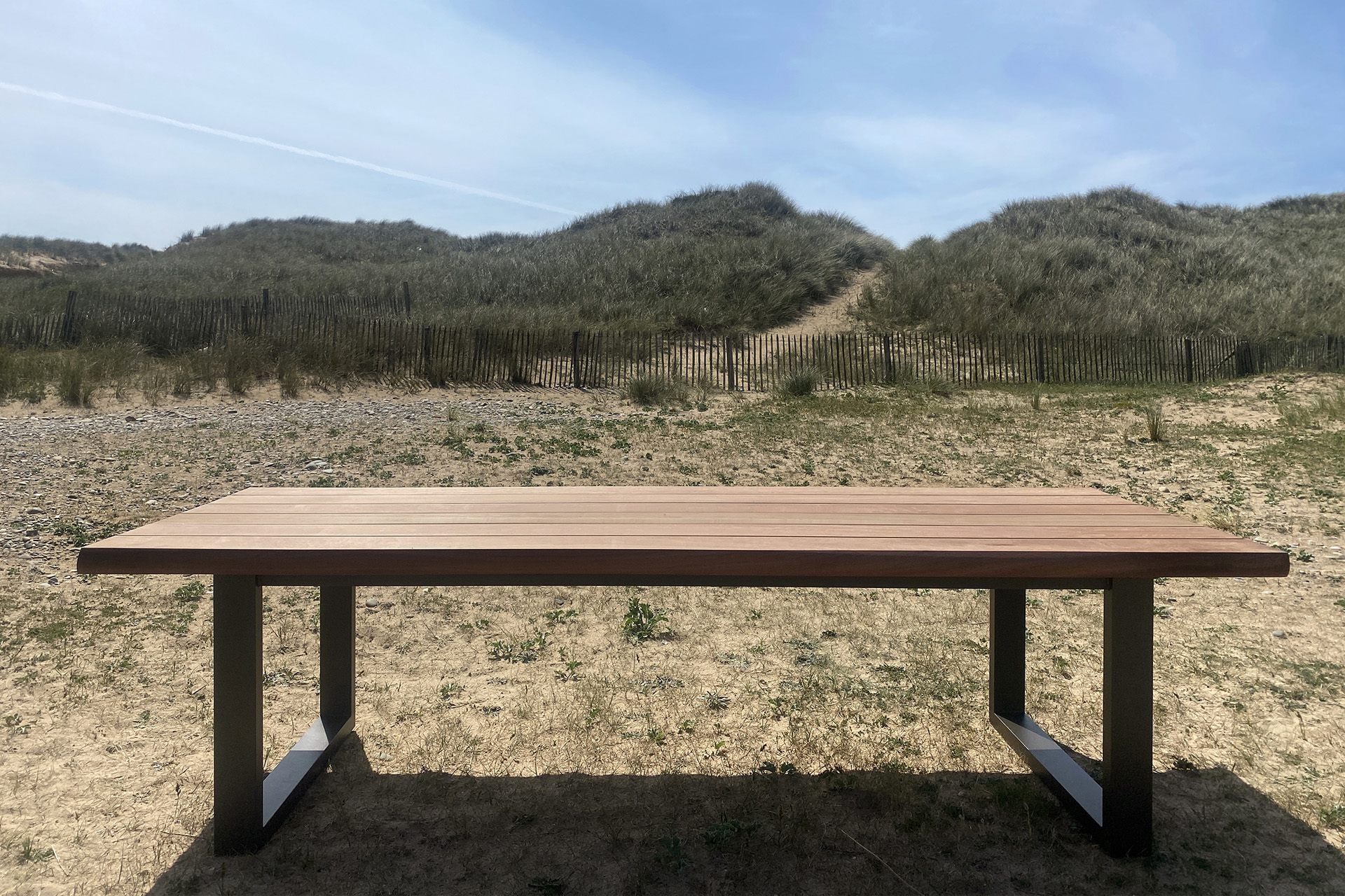 Table extérieure Rivage metal bois