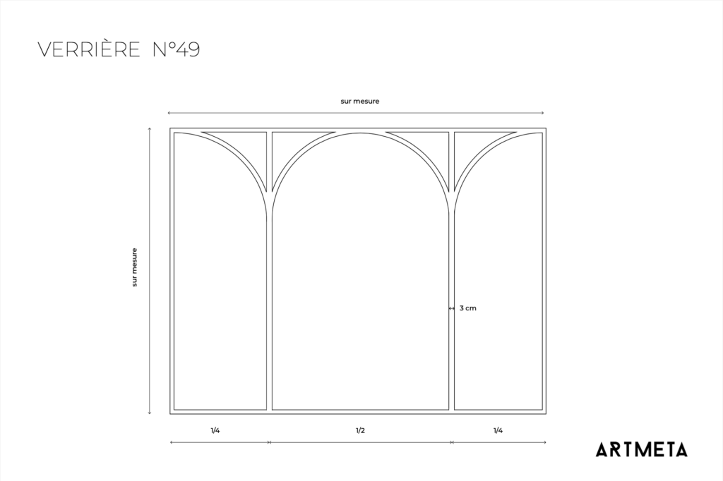 Verrière acier sur mesure N°49