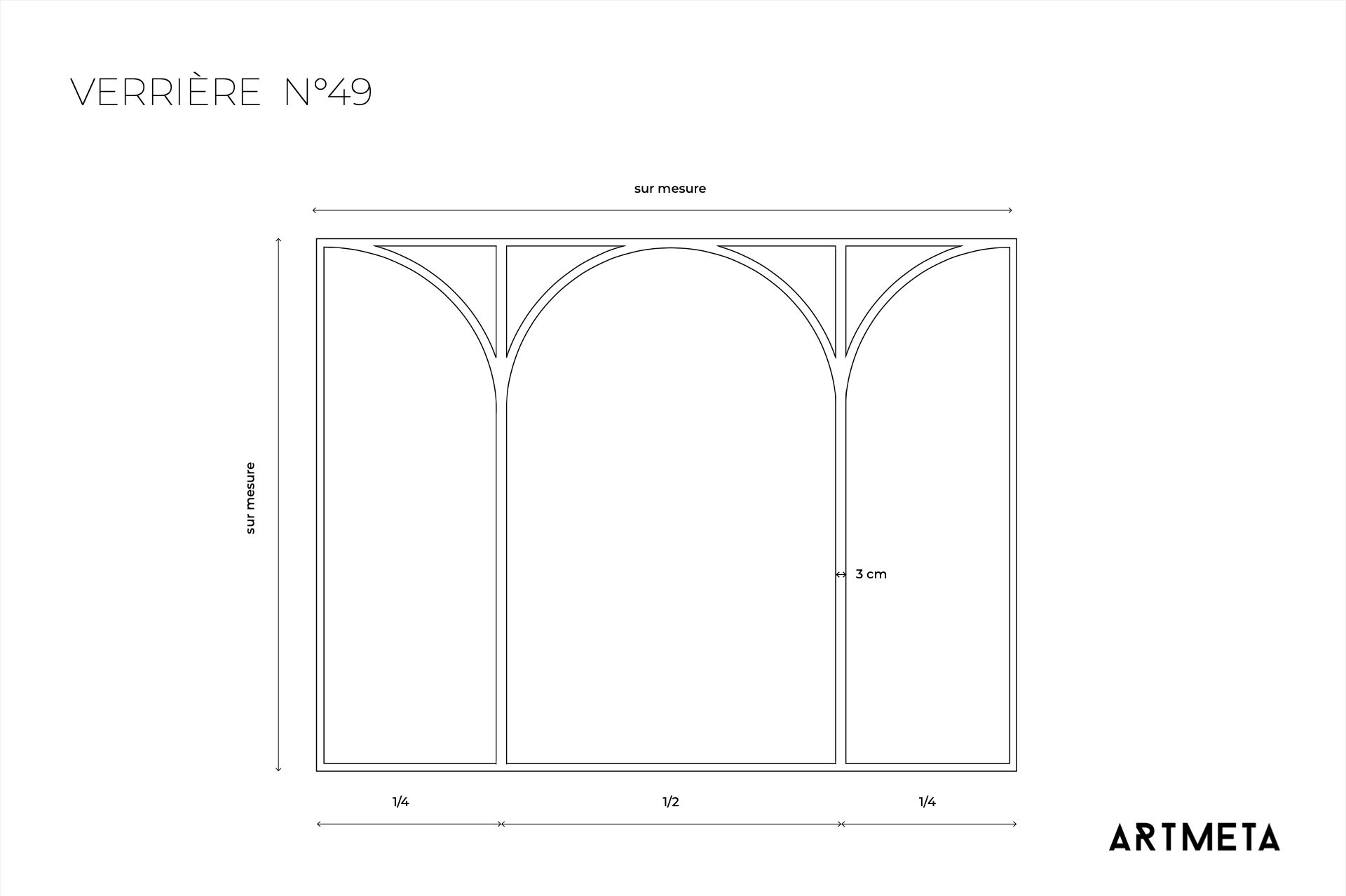 Verrière acier sur mesure N°49