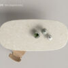 Plateau de table à manger céramique DEKTON AVA