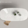 Plateau de table à manger céramique DEKTON HELENA