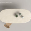 Plateau de table à manger céramique DEKTON NACRE
