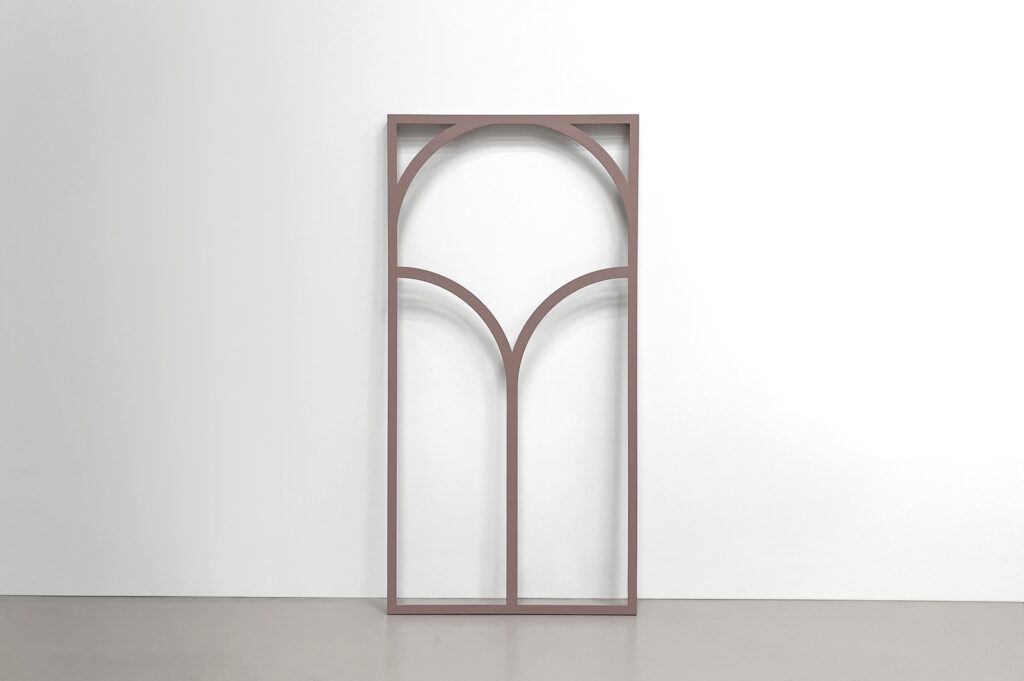 Verrière avec courbes 52 couleur bois de rose