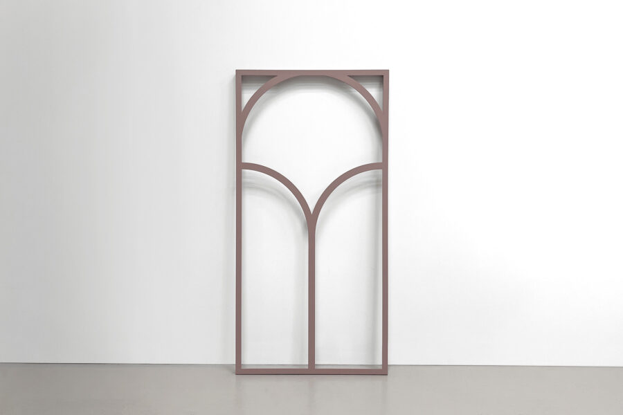 Verrière avec courbes 52 couleur bois de rose