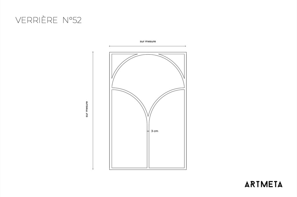 Verrière acier sur mesure N°52