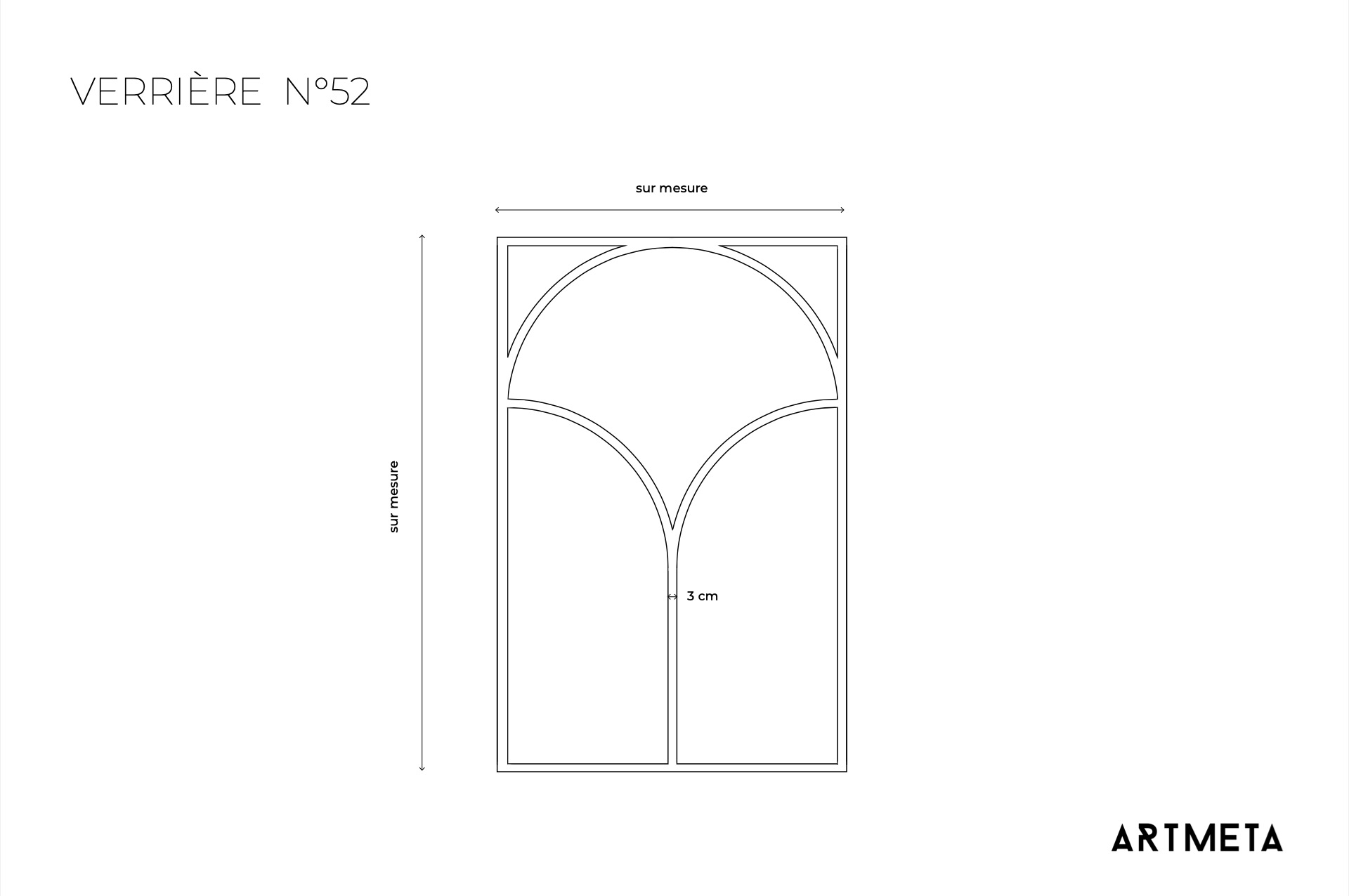 Verrière acier sur mesure N°52