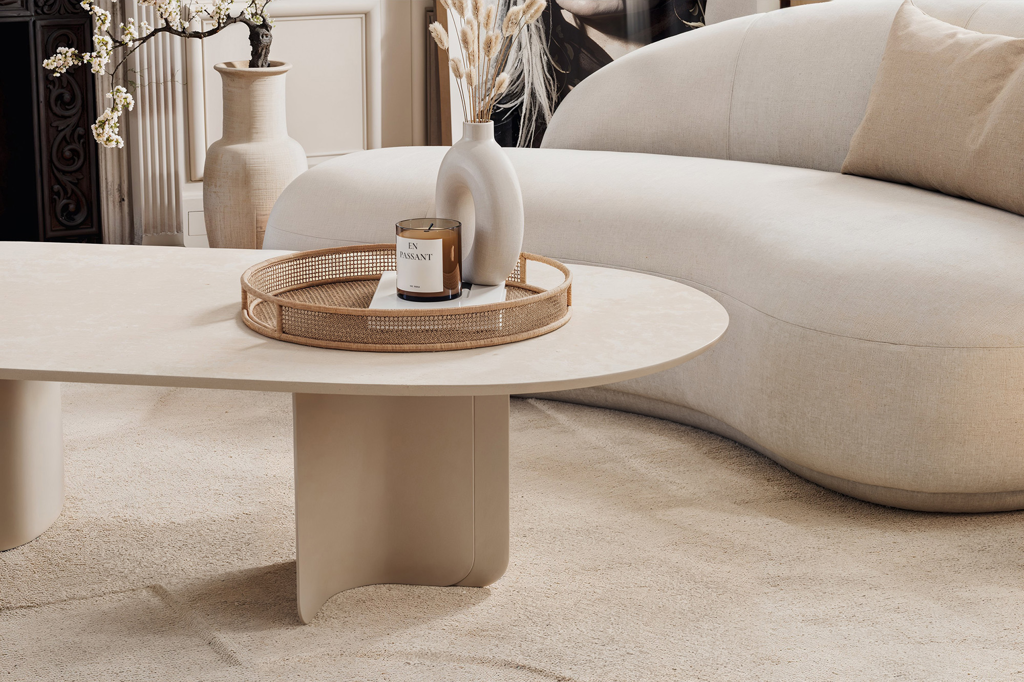 Table basse Corolle en céramique DEKTON
