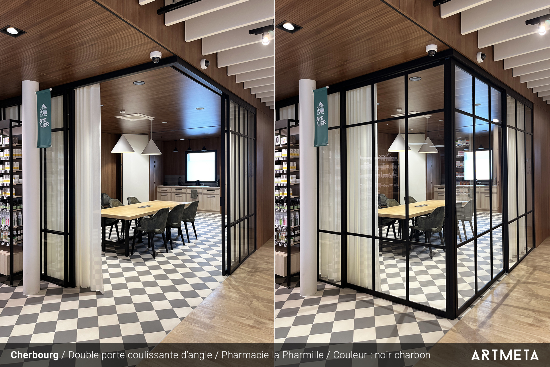 REALISATION VERRIÈRE pharmacie salengro cherbourg