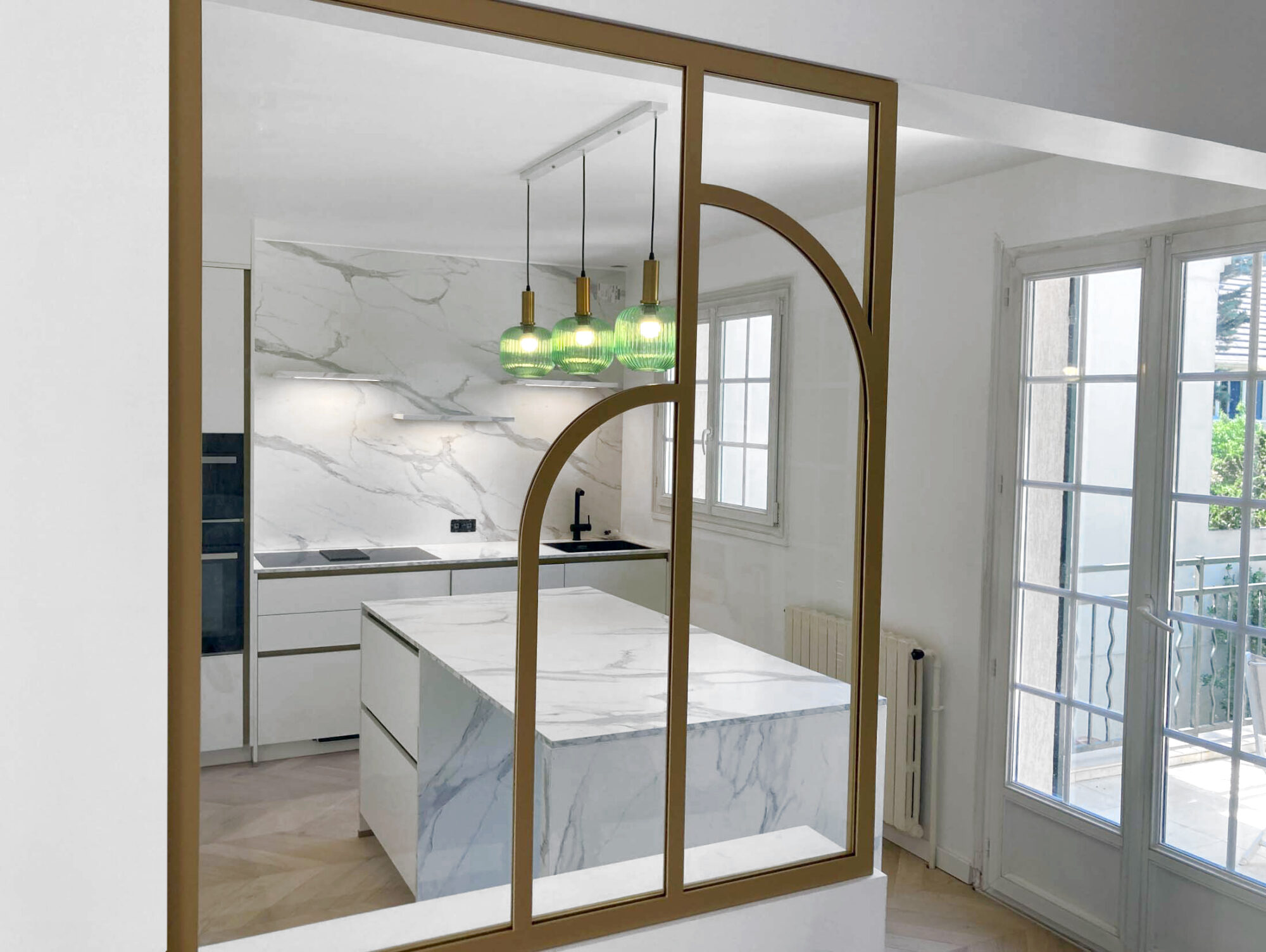 Verrière avec courbes N°42