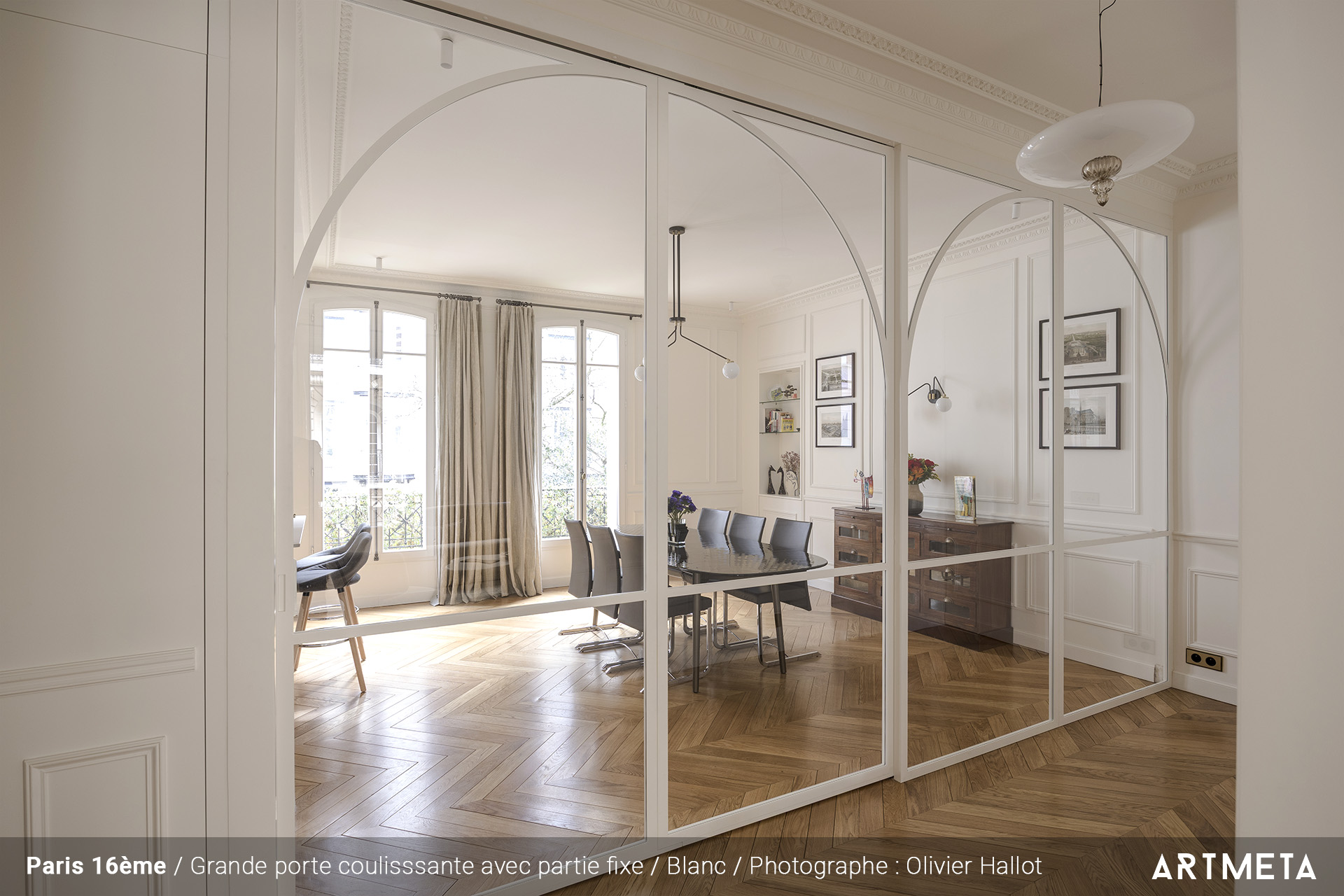 REALISATION VERRIÈRE porte coulissante fermée