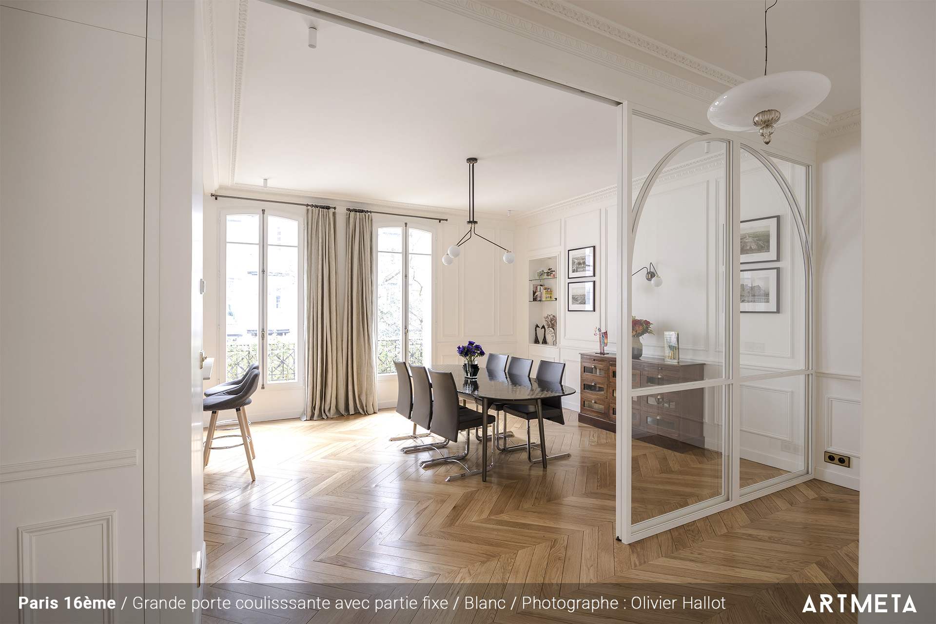 REALISATION VERRIÈRE porte coulissante ouverte