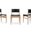 Chaise en cuir et bois massif