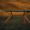 Table céramique pied bois Papillon